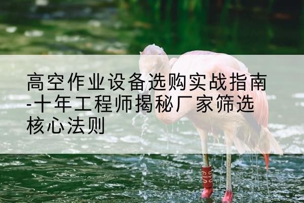 缙云剪叉式升降机厂家-高空作业设备选购实战指南-十年工程师揭秘厂家筛选核心法则