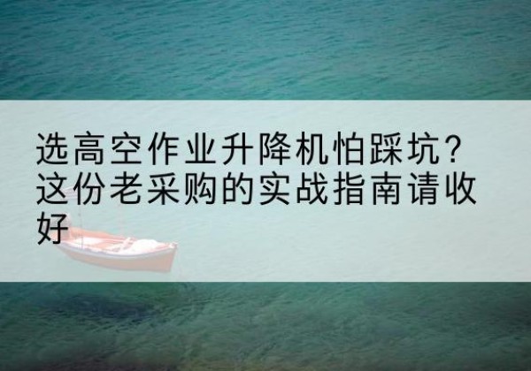 缙云高空作业升降机厂家推荐-选高空作业升降机怕踩坑？这份老采购的实战指南请收好